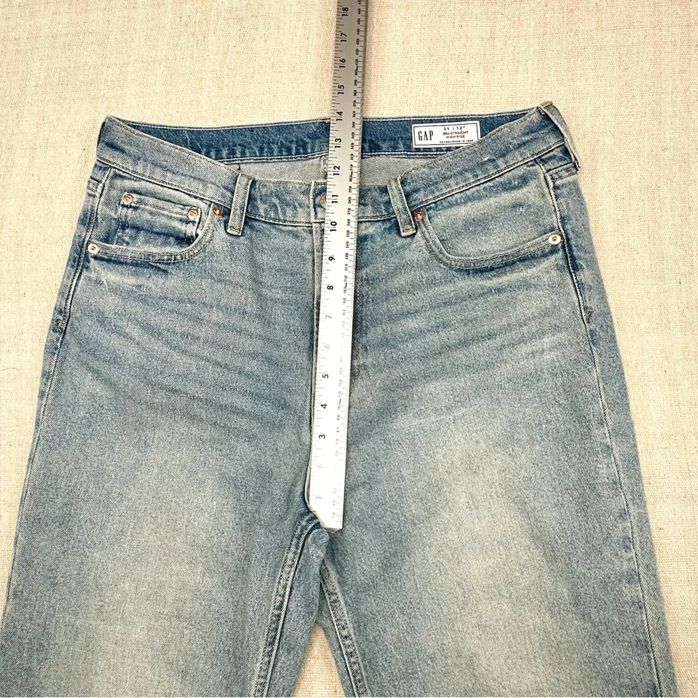 GAP 90s Straight High Rise Jeans Women 31/12 Tall Light Wash Vintage Style
